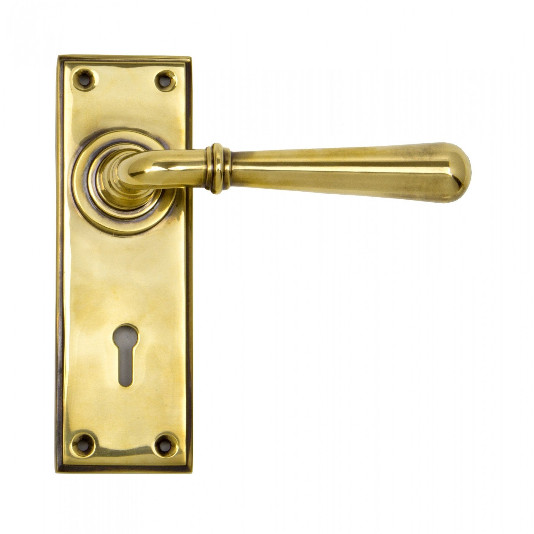 From the Anvil Aged Brass Newbury Lever Lock Set