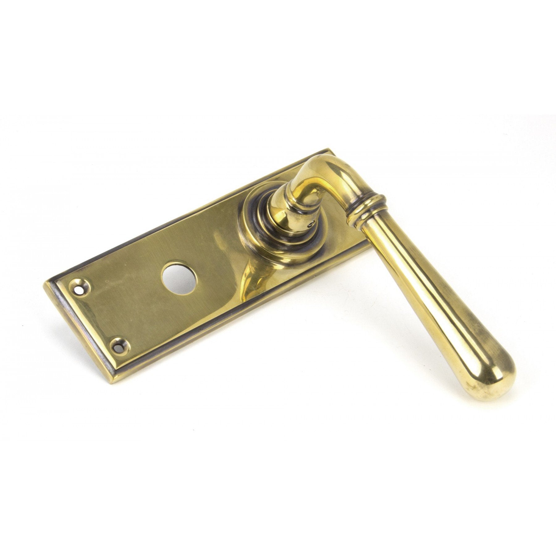 From the Anvil Aged Brass Newbury Lever Bathroom Set