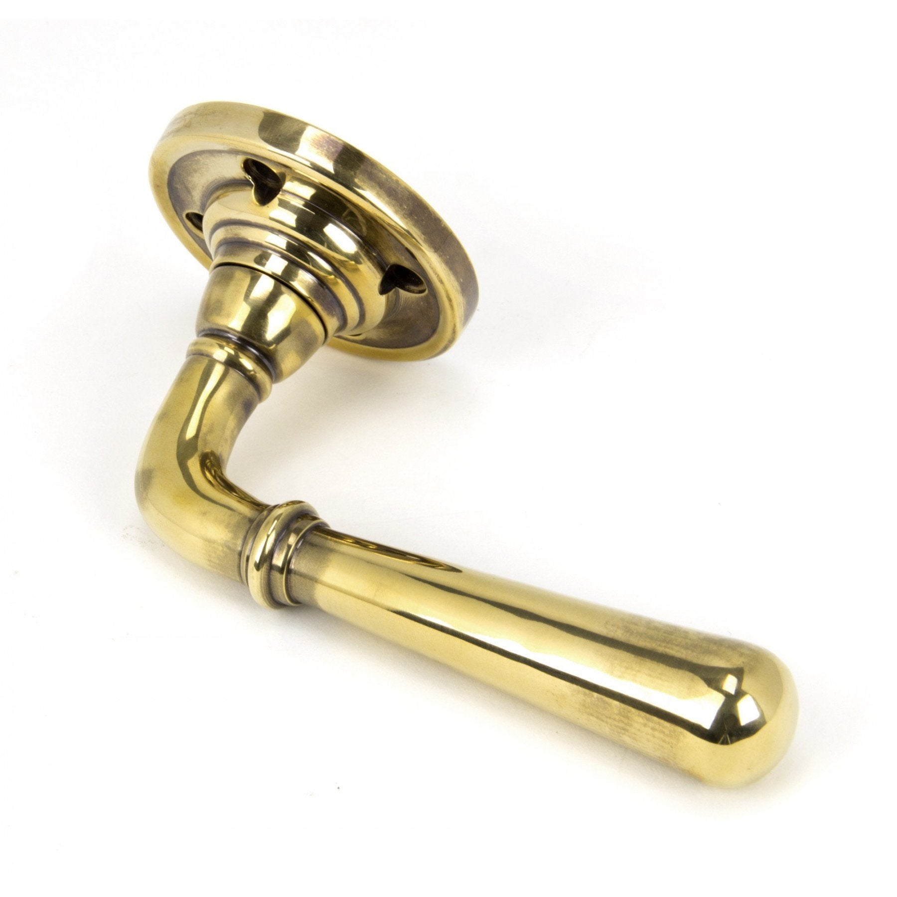 From the Anvil Aged Brass Newbury Lever on Rose