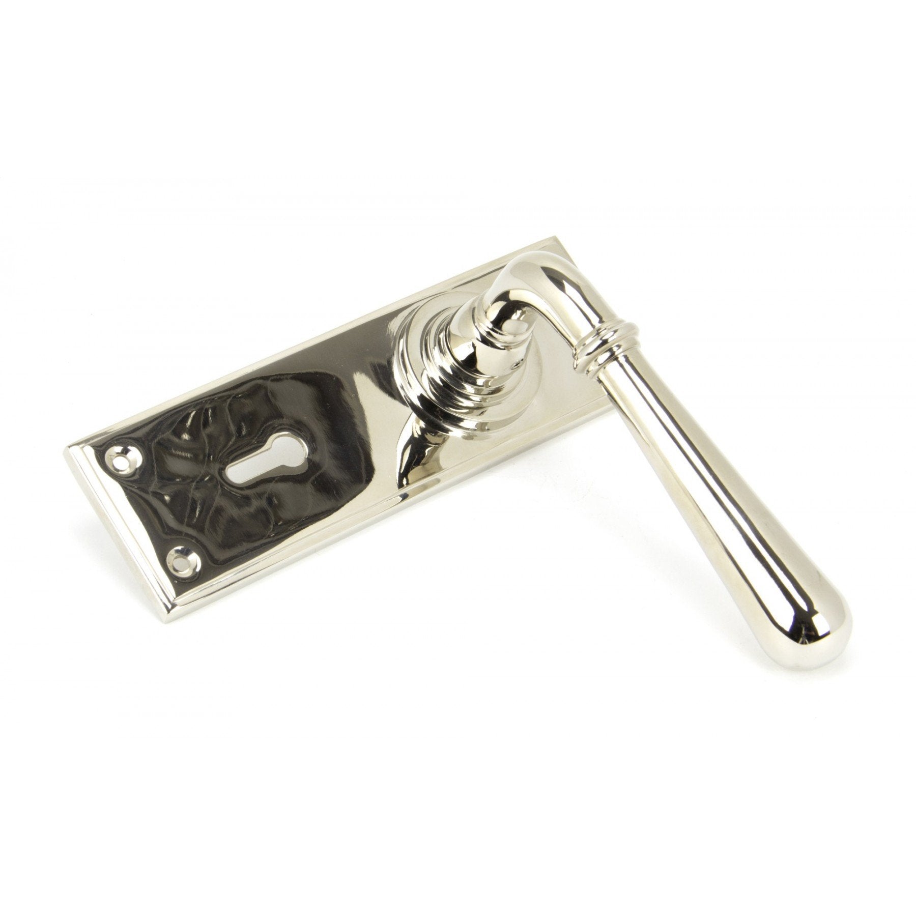 From the Anvil Polished Nickel Newbury Lever Lock Set - No.42 Interiors
