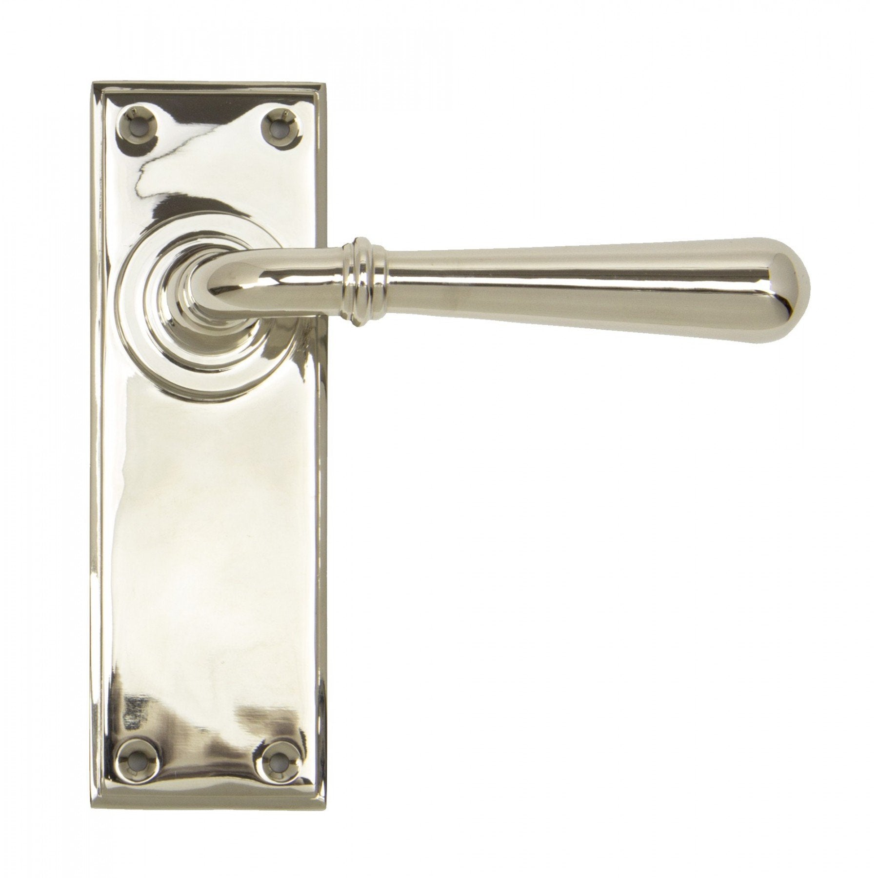 From the Anvil Polished Nickel Newbury Lever Latch Set - No.42 Interiors