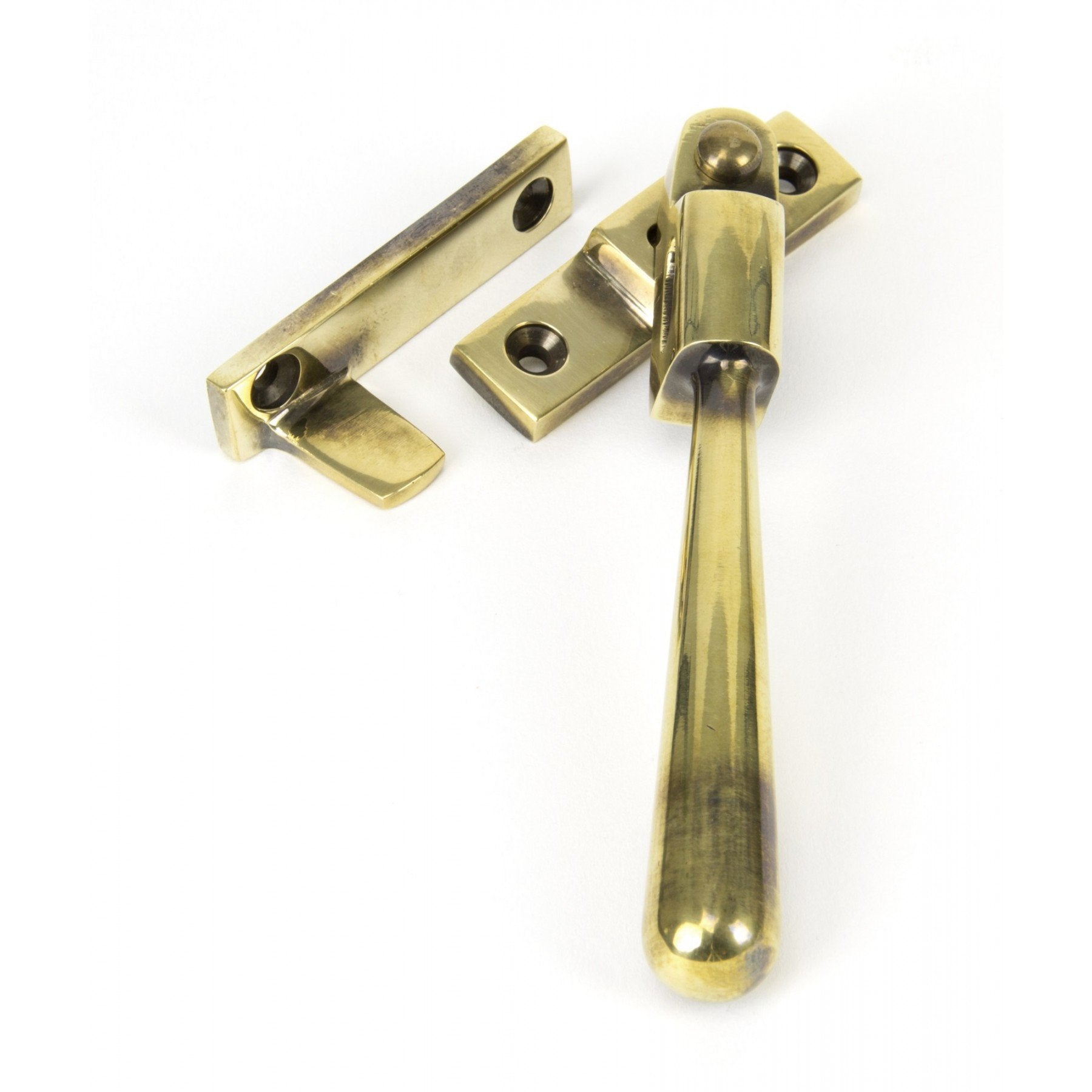 From the Anvil Aged Brass Night-Vent Locking Newbury Fastener