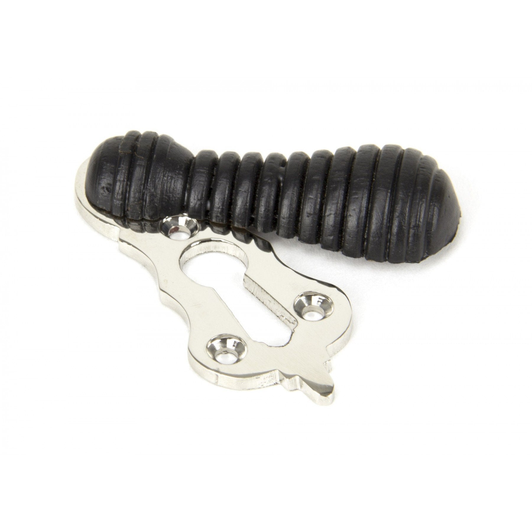 From the Anvil Ebony & Polished Nickel Beehive Escutcheon