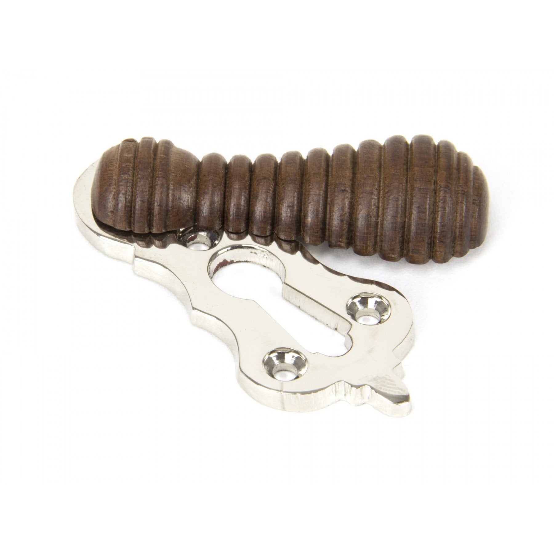 From the Anvil Rosewood & Polished Nickel Beehive Escutcheon - No.42 Interiors
