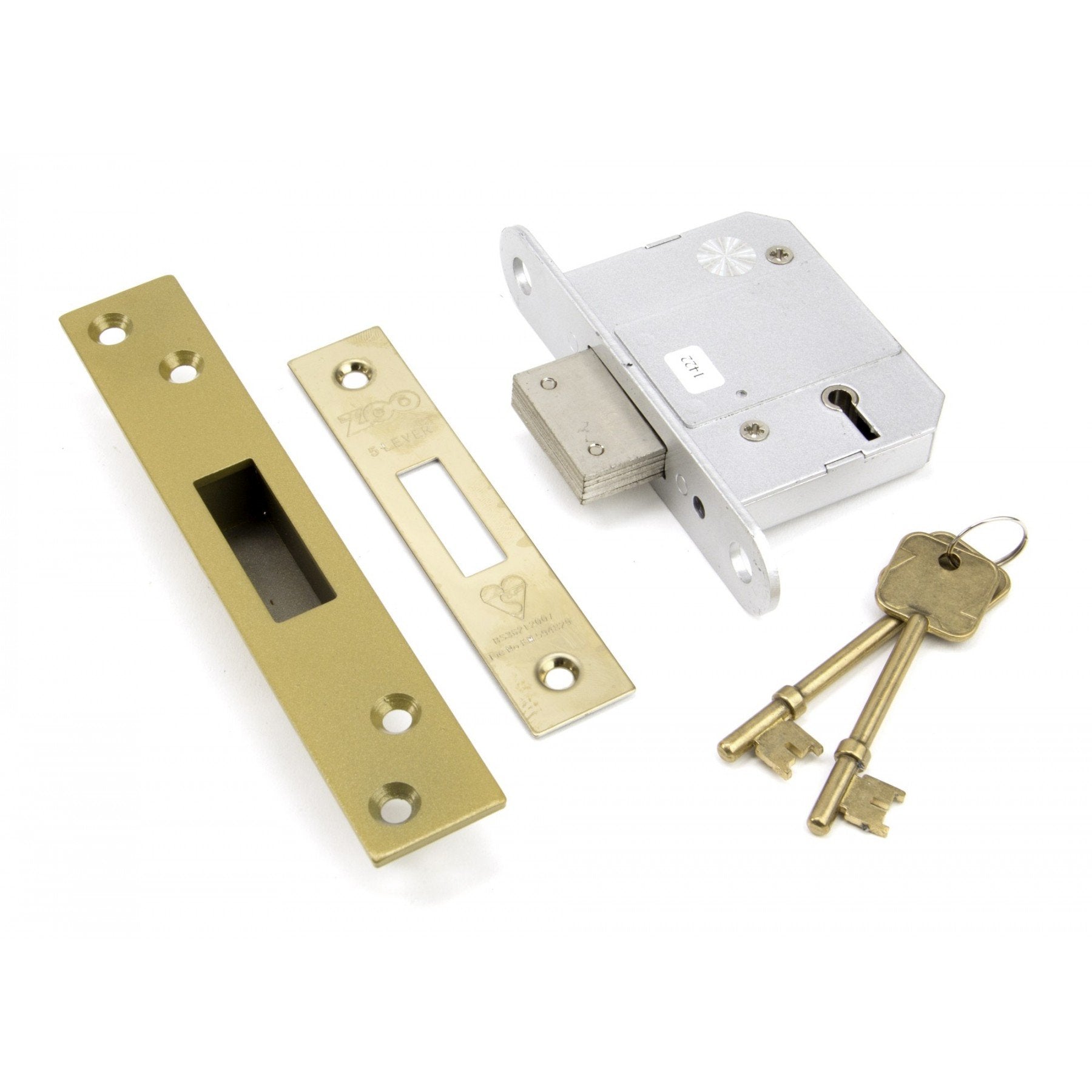 From the Anvil PVD 2½" 5 Lever BS Deadlock KA - No.42 Interiors