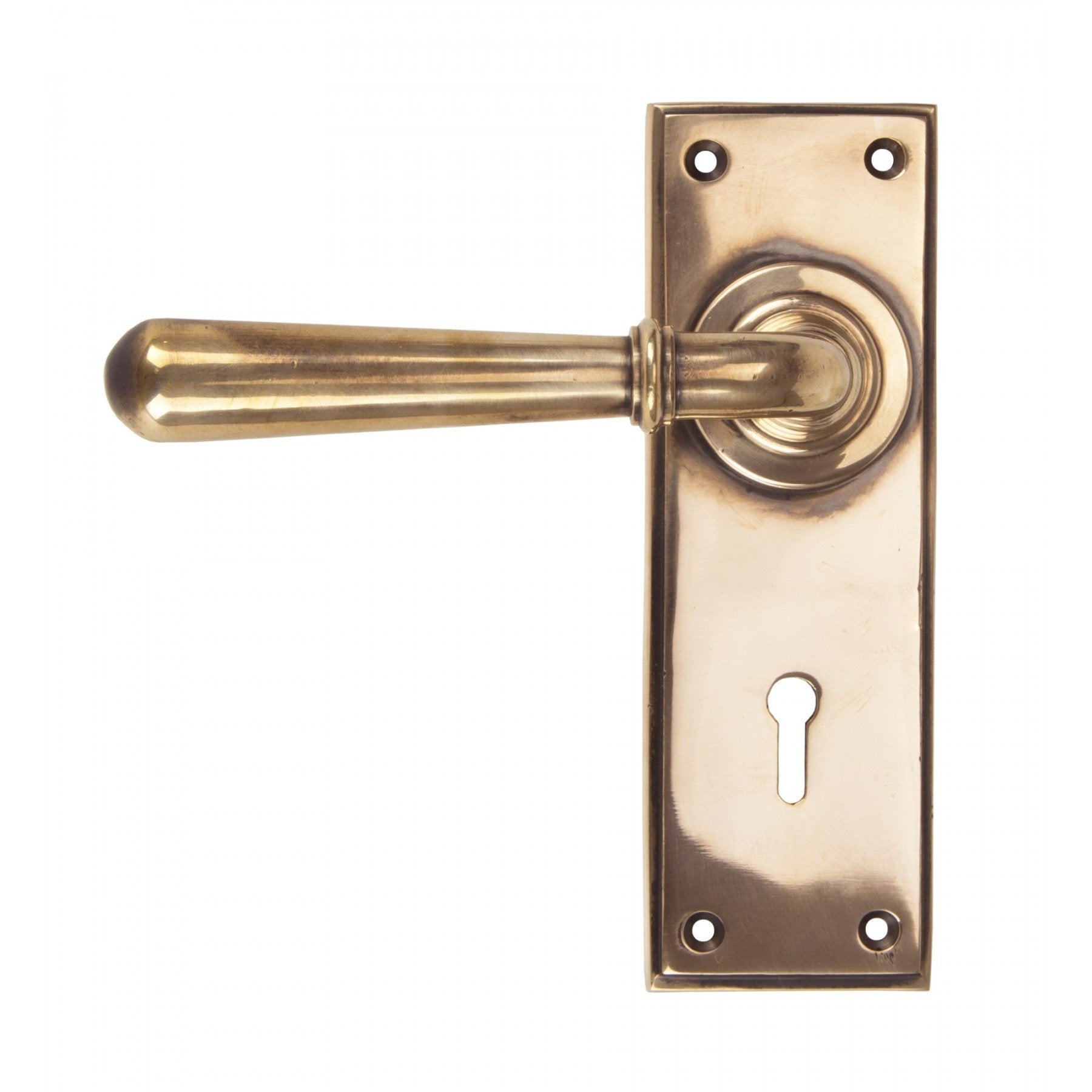 From The Anvil Polished Bronze Newbury Lever Lock Set - No.42 Interiors