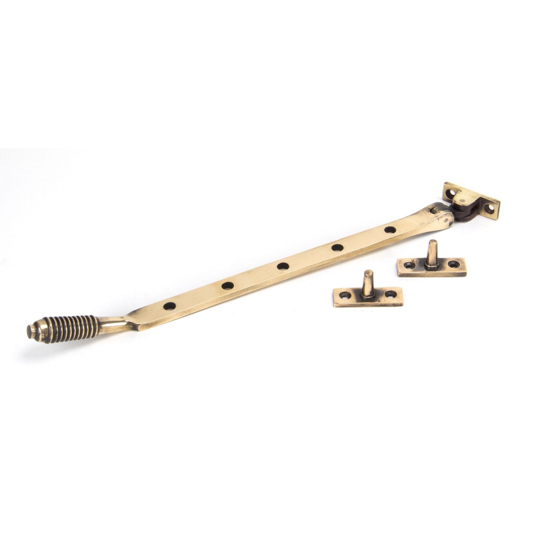 From The Anvil Polished Bronze 12" Reeded Stay - No.42 Interiors