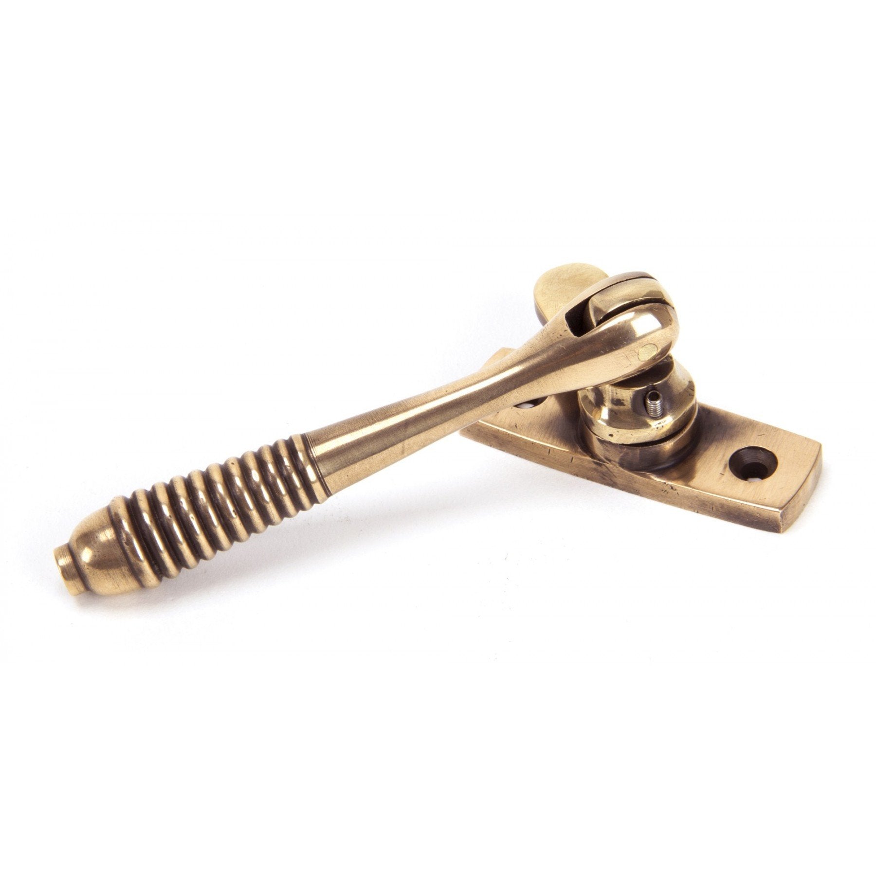 From The Anvil Polished Bronze Reeded Fastener - Locking