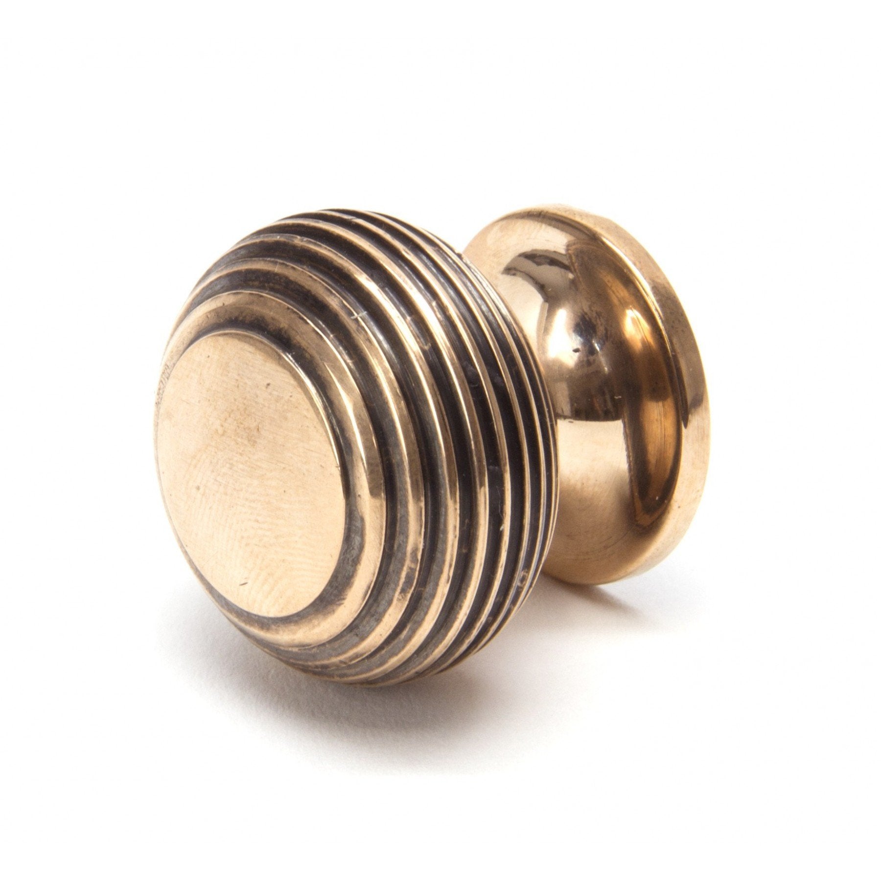 From The Anvil Polished Bronze Beehive Cabinet Knob - Small