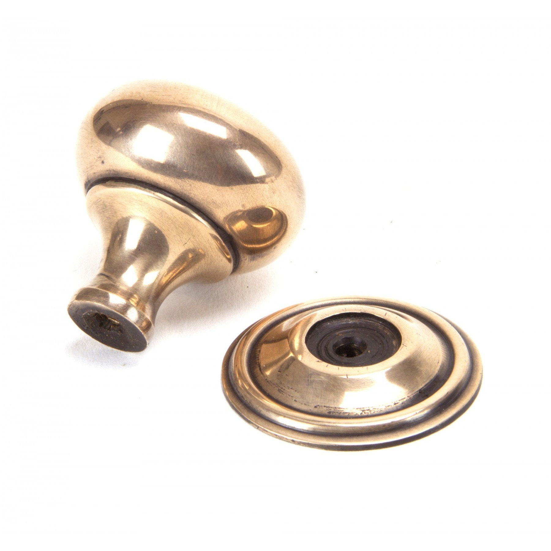From The Anvil Polished Bronze Mushroom Cabinet Knob - Large