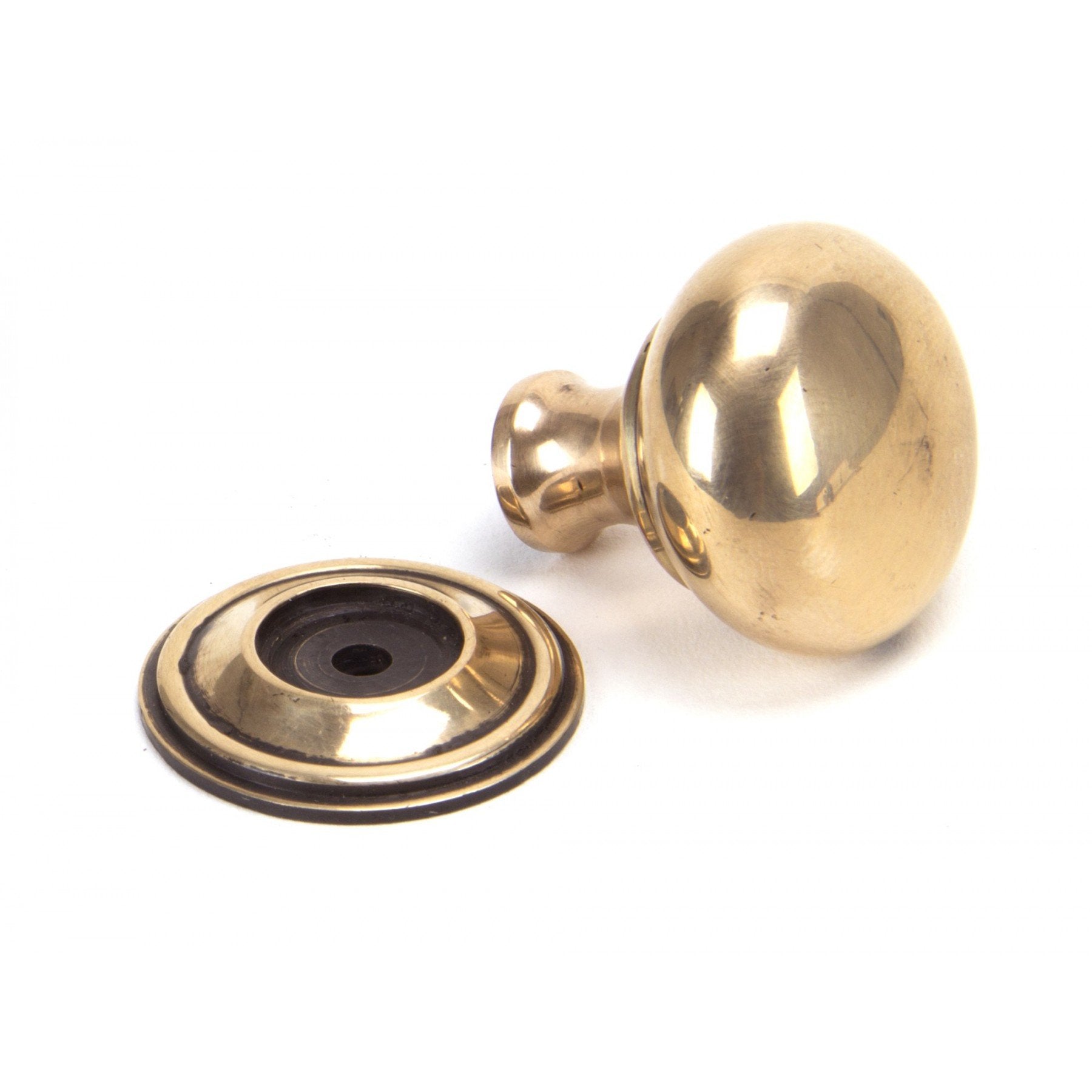 From The Anvil Polished Bronze Mushroom Cabinet Knob - Small
