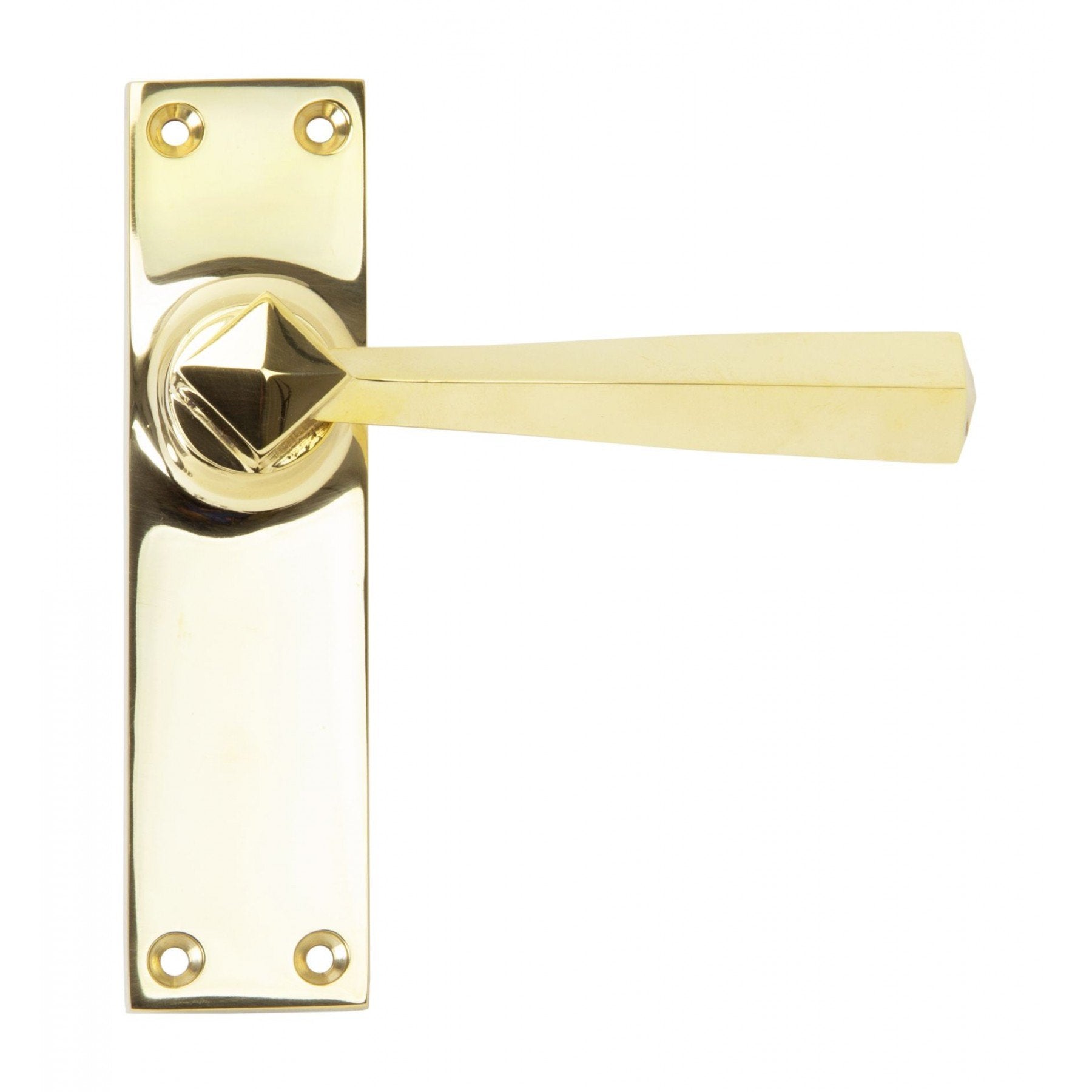 From The Anvil Polished Brass Straight Lever Latch Set - No.42 Interiors