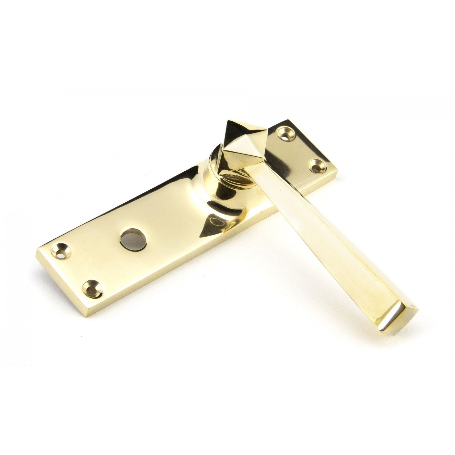 From The Anvil Polished Brass Straight Lever Bathroom Set