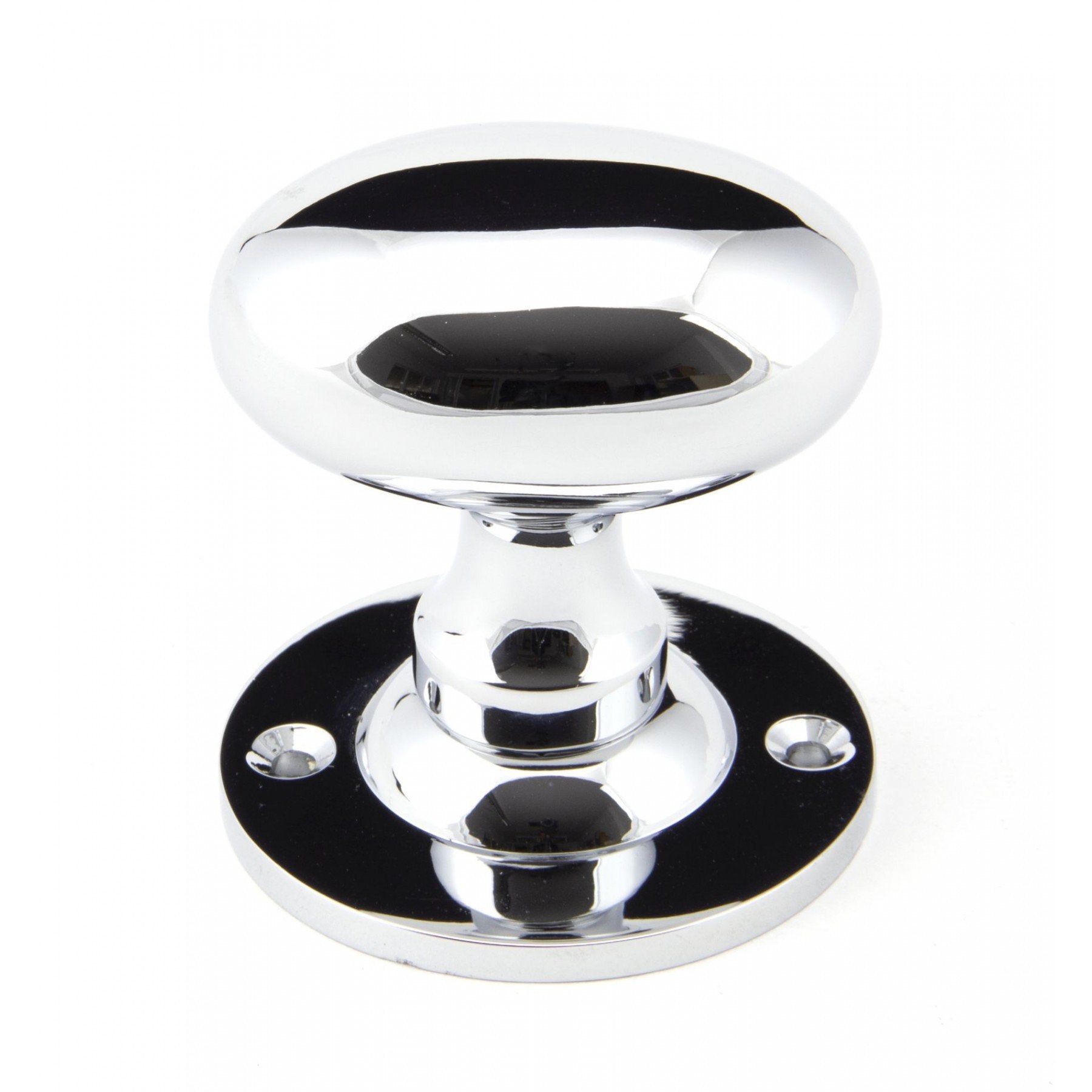 From The Anvil Polished Chrome Oval Mortice/Rim Knob Set
