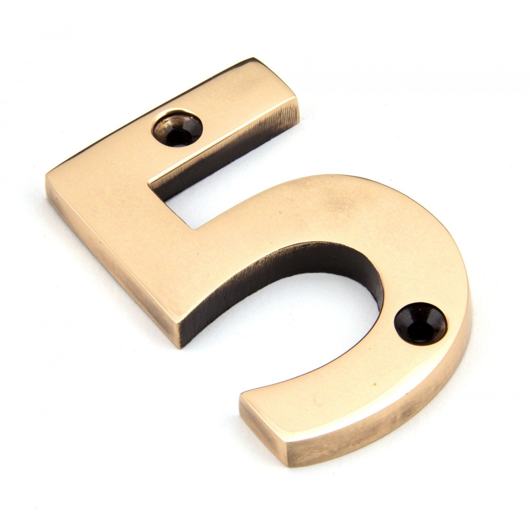 From The Anvil Polished Bronze Numeral 5 - No.42 Interiors