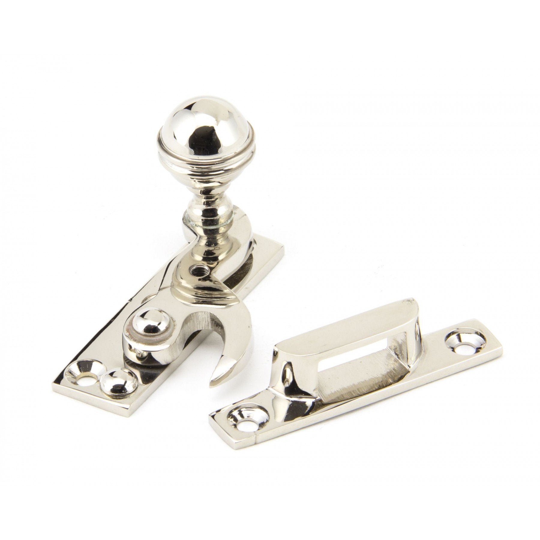 From The Anvil Polished Nickel Prestbury Hook Fastener - No.42 Interiors