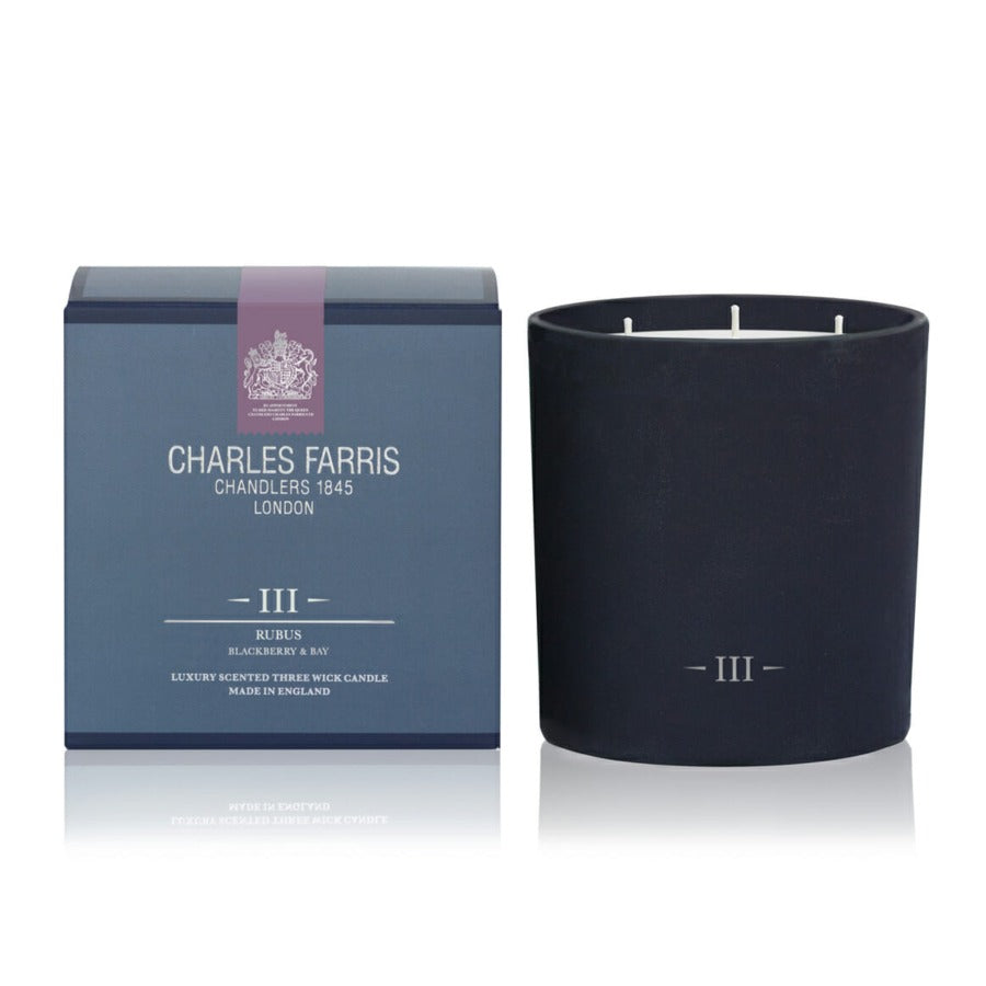 Charles Farris Rubus 3 Wick Scented Candle | Blackberry & Bay