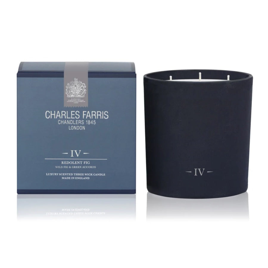 Charles Farris Redolent Fig 3 Wick Scented Candle | Wild Fig & Green Accords
