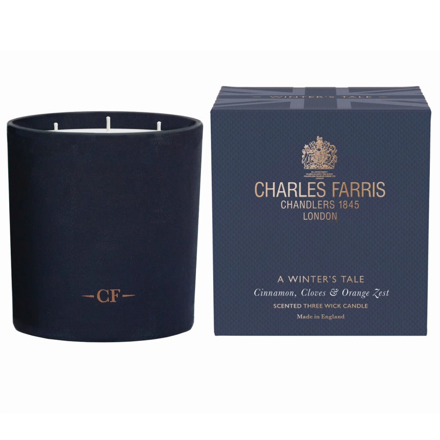 Charles Farris A Winter's Tale 3 Wick Scented Candle | Orange Zest, Cinnamon & Cloves