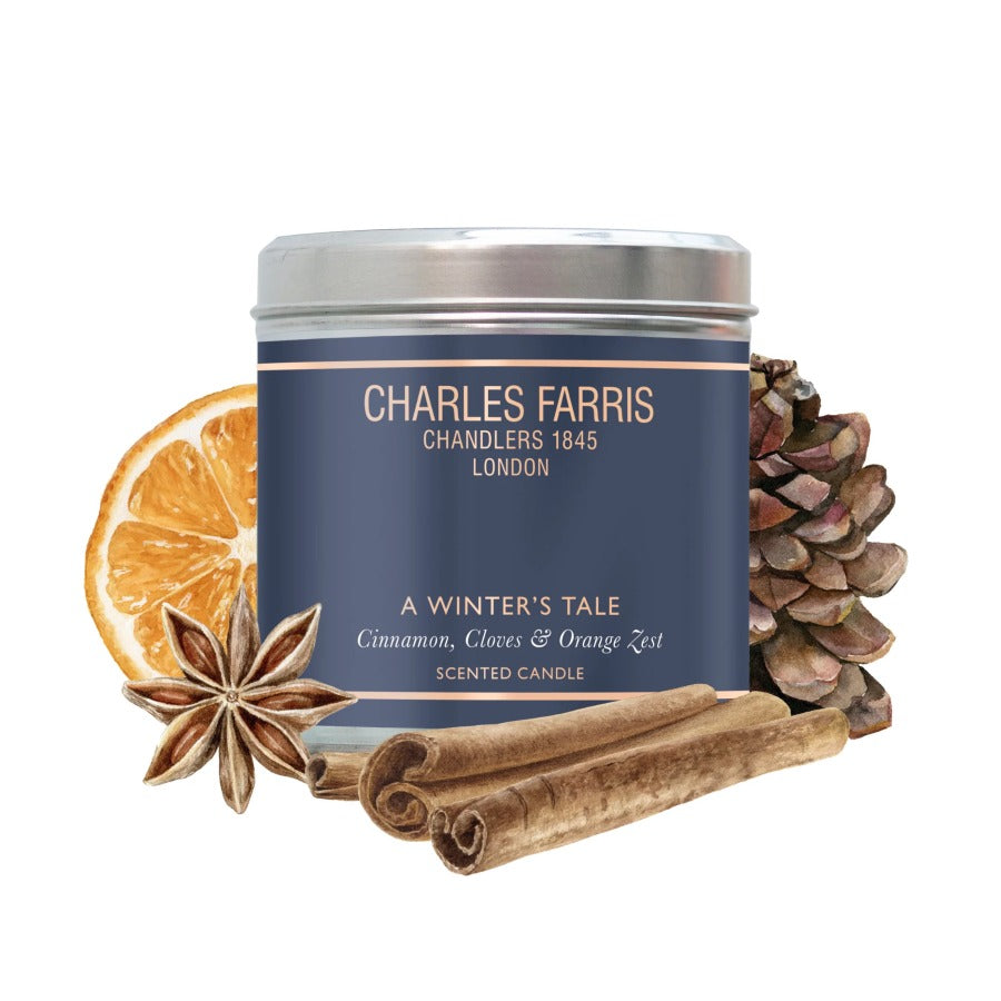 Charles Farris A Winter's Tale Tin Candle | Orange Zest, Cinnamon & Cloves
