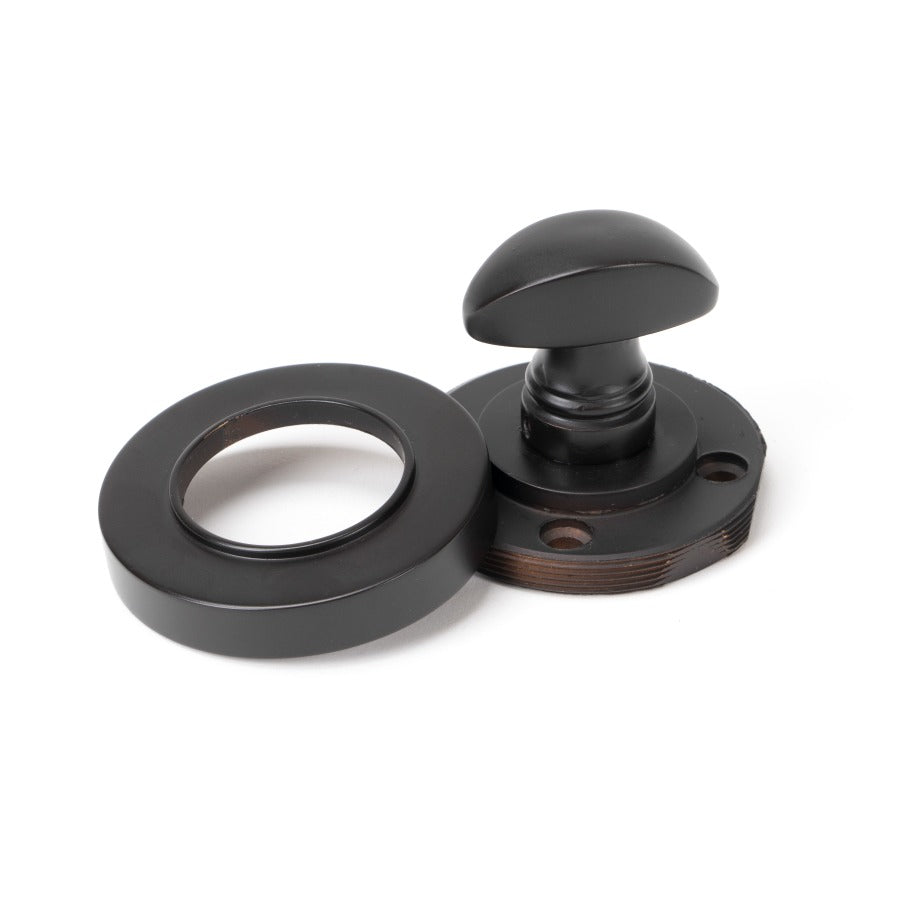 From the Anvil Aged Bronze Round Thumbturn Set (Plain)