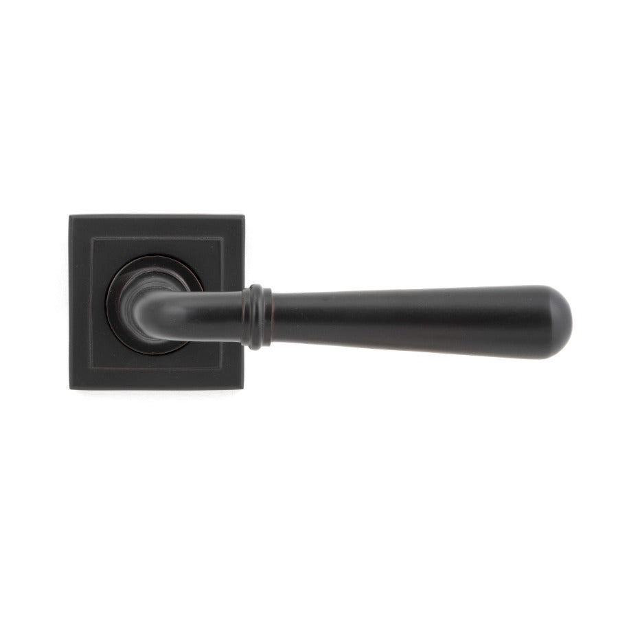 From the Anvil Aged Bronze Newbury Lever on Rose Set (Square) - Unsprung