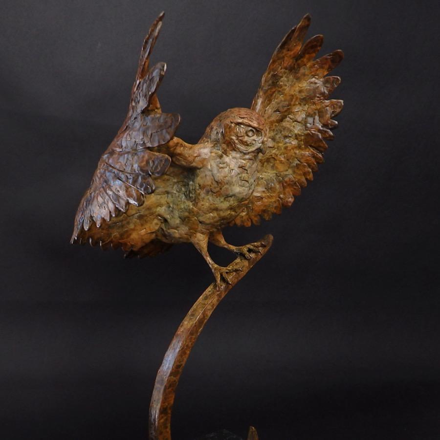 Little Owl Landing | Elliot Channer | Sculpture