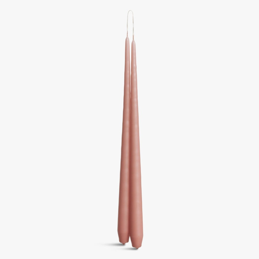 Charles Farris Pair of Tapered Dinner Candles in Musky Pink
