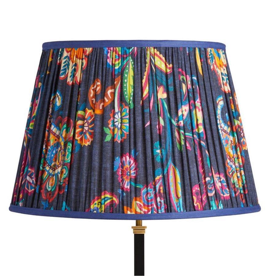 Pooky 45cm straight empire shade in blue paisley by Matthew Williamson - No.42 Interiors