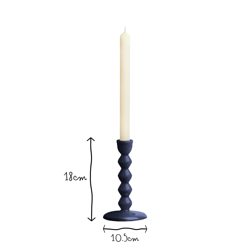 Pooky Smaller mildred candlestick in navy