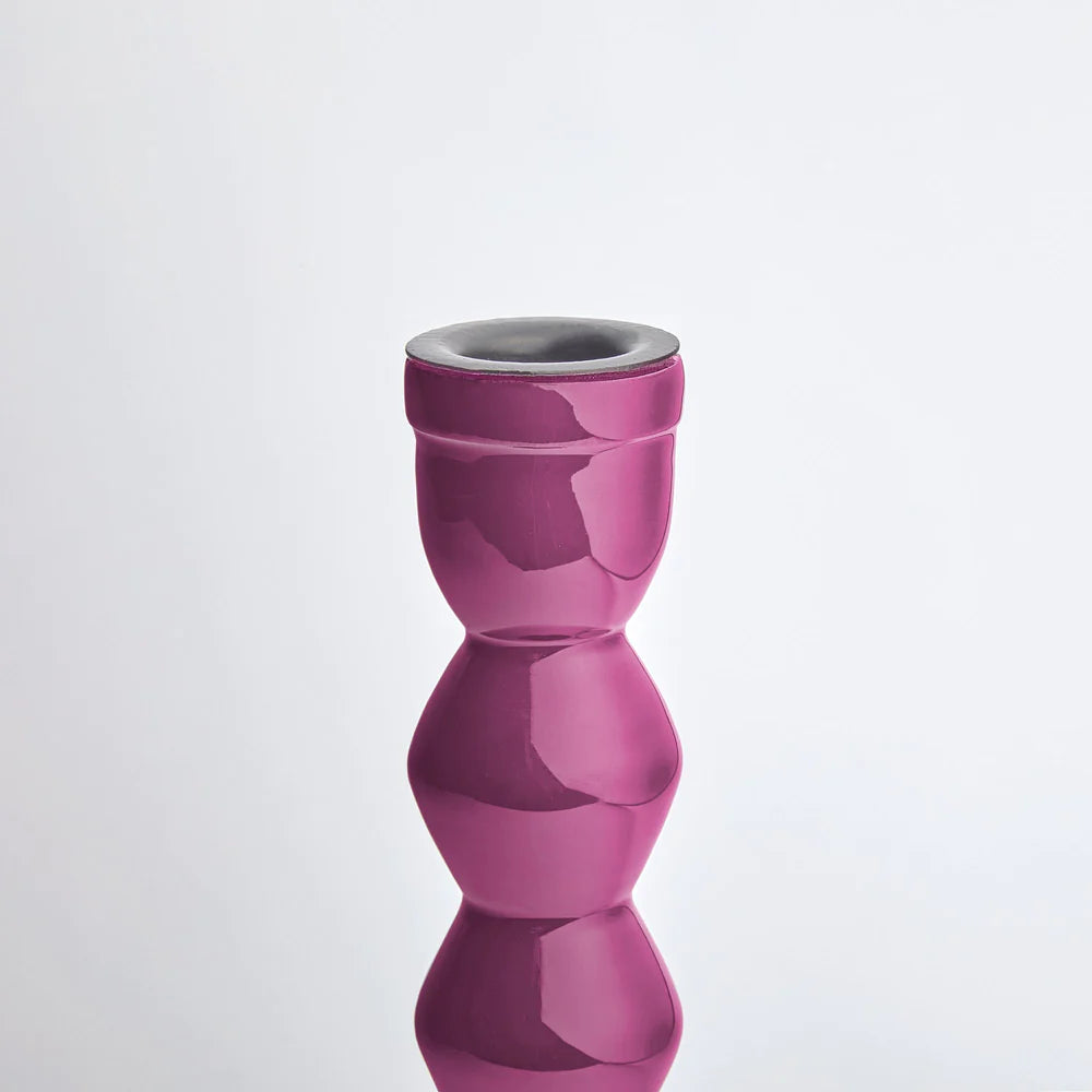 Pooky larger mildred candlestick in hot pink
